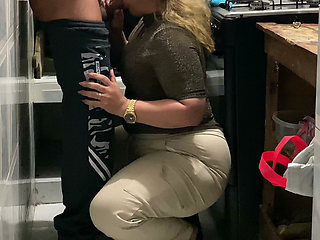 Blowjob in the Kitchen My Friend's Wife