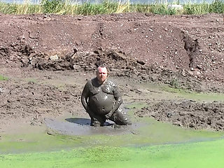 Mud Bath in Dark, Creamy Pond Mud