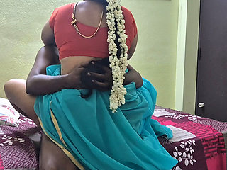 My Desi Sexy Neighbour Wife in Saree and Red Blouse Handjob & Riding My Cock Sex