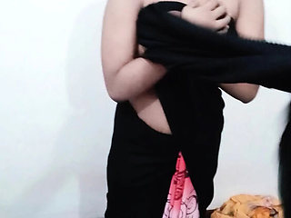 Stepfather fucks me hard at home alone - Asian teen with big tits takes it doggy style