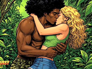 Jungle Cuckold. While the Husband Was Looking for the Trail Jungle, the Black Guy Was Fucking His White Wife