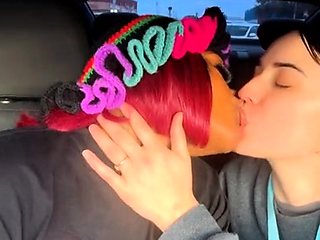 Redhead And Brunette Lesbians Get Down