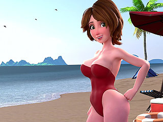 Sex on the Beach with Aunty Cass (Exclusive 3D Anime Porn) Eng Sub, Ultra Quality