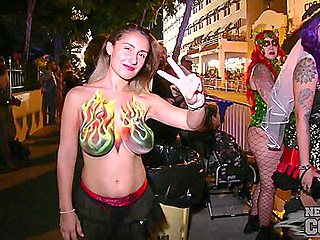Last Day And Night Of Fantasy Fest 2018 From Key West Florida Hot Girls Naked In The Streets - NebraskaCoeds