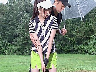 Smart Japanese Ladies Combine Their Hobbies - Golf And Fucking