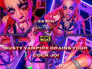 Busty Vampire Drains Your Cock with JOI