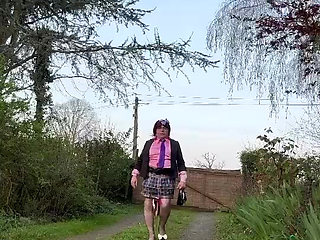 Dressed up with a new little doll for an evening