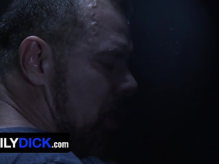 Innocent Young Twink Gets Covered In His Stepdad's Hot Cum After Gloryhole Blowjob