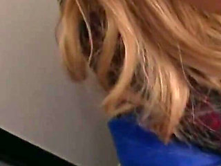 Blonde Japanese Babe Squirts Before Blowing a Guy With Big Cock