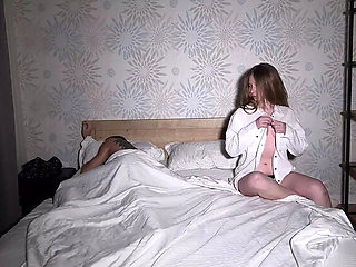 Naughty Teen Cheats on Boyfriend with His Dad - Big Dick Threesome & Hot Blowjob