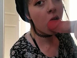 Wet Teen Dildo Blowjob