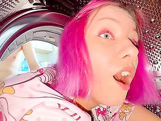 Vasya Sylvia - Stepsister Got Stuck In The Washing Machine And Got Fucked