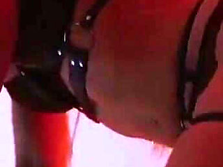 Striptease dancer is masturbating