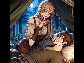 ASMR Story - Horny Elf Girl Sneaks Into Adventurer's Tent