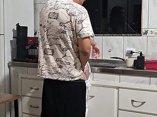 The Maid Got Fucked in the Ass in the Kitchen While Washing the Dishes.