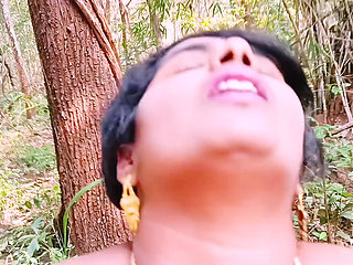 Outdoor Jungle Sex. Desi Bhabi Fucking Husbend's Small Stepbrother Big Dick in Forest. Telugu Dirty Talks.