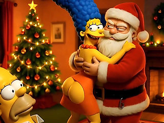 Santa's Secret Visit to Marge: Christmas Butt