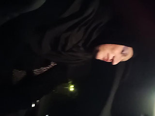 A Muslim Married Slut Sucked Her Lover's Dick in a Parking Lot and Swallowed His Cum