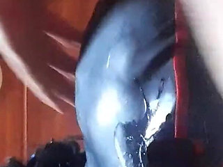 17 minutes of hogtied extreme blowjob and deepthroat with massive oral creampie