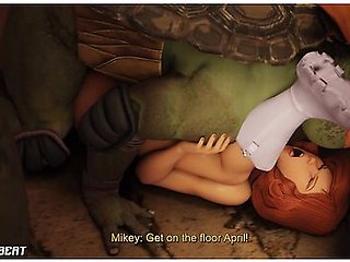 Getting Some Pizza Turned Into A Turtleed Situation - April Oneil And Car Toon