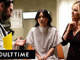 Double blowjob scene with talented Lulu Chu from Adult Time