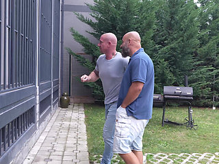 Two Neighbors Were Watching Me, I Didn't Mind and Got Two Cocks in My Ass. Dap