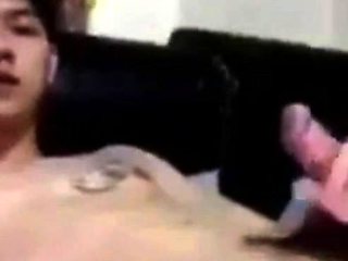 Asian Twink Jerks Off on Cam