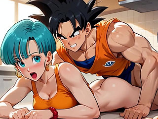 Dragon Ball Z Goku & Horny Bulma Having Sex! Anime Hentai Moaning