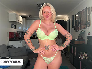 Petite Teen Trys on see through Stockings NUDE