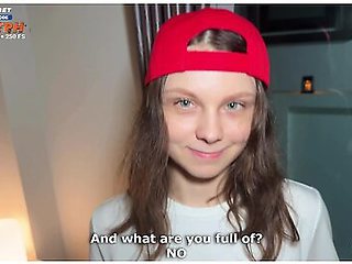 Cute delivery girl ate my pizza and then my cock—hard