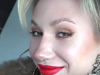 Fur Tease & Red Lips the Art of Glossy Seamed Seduction #921