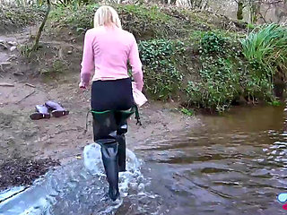 Secretary's White Tights Drenched in Waders Gone Wrong