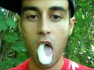 Solo Long Cum Play in Mouth - 3 Strangers Loads Chewed Till Cumfoam and Swallowed