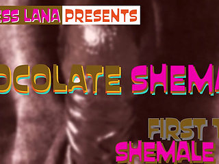 AUDIO ONLY - Chocolate shemale first time BBC for the fat small cocked sissy
