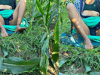 The Stepsister-in-law of the Village Shows Her Figure in the Open Field, a Tight-bodied, Indian-looking Woman.