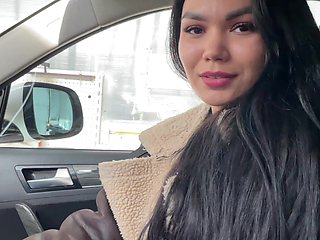 Russian girl cheating on her bf with his best friend giving a roadhead