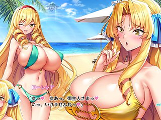 Busty milf maid in a sexy bikini gets filled up during training