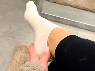 Maitresse Madelines solo foot fetish POV