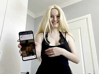 My stepsister noticed that I was jerking off to her photos and wanted to help me!
