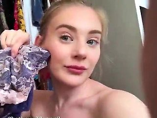 Curly Blonde Teen Records Solo Dildo Masturbation More at