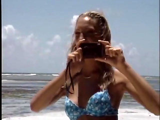 Lesbians From Germany Licking Each Other on the Beach