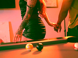 Pool Game Leads to Hardcore Sex with Huge Facial