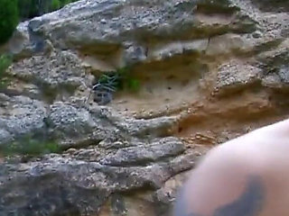 Hot Brunette Gets Fucked Hard Outdoors and Tits Cum-drenched