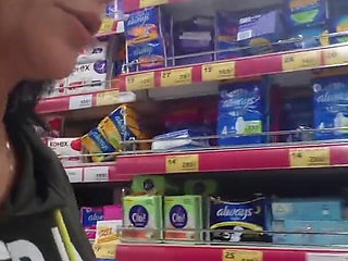 Shaving Pussy in Shop Toilet