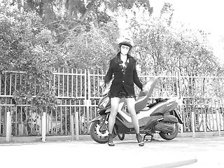 During the Ride, Her Skirt Lifts up and Reveals Her Small Penis