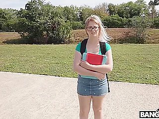 Nerdy Blonde Takes Big Dick - Annie Archer