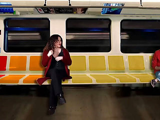 My Hubby Films Me Jerking Off A Stranger On The Train - LadyRoma Latina MILF Public Handjob