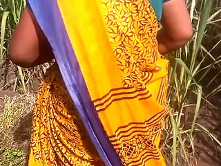 Desi- Friends Wife Holding And Squeezing Breasts In Guava Plantation