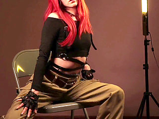 Sweetie fox cosplay, sexy dance, red hair