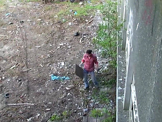 Fucking nasty bitch in the abandoned building